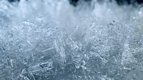 Melting Rotating Ice Mass Texture Close Up Climate Change and Global Warming