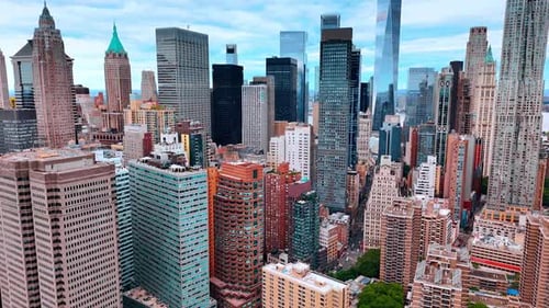 Spectacular downtown of modern New York, USA