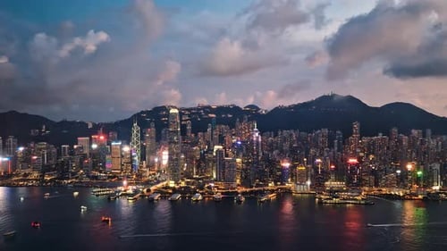 Hong Kong Island from Sky100 by Night 2