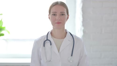 Young Adult Female Doctor Wearing a Stethoscope