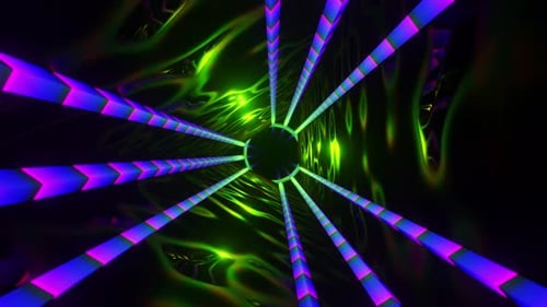 Colorful abstract background with star shaped design in the center. Looped animation