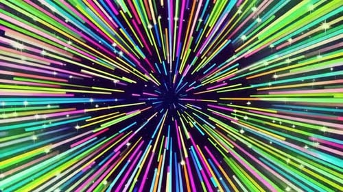 Fond d'hyperdrive Neon Warp Speed abstrait coloré