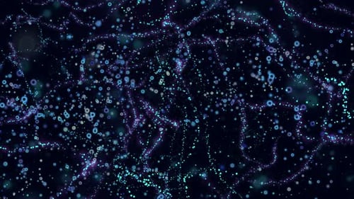 Abstract Digital Particle Network Flow Background Loop