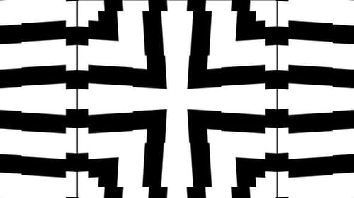 Kaleidoscope Collection: Luma matte transition of a mosaic of square elements with shifting corner a