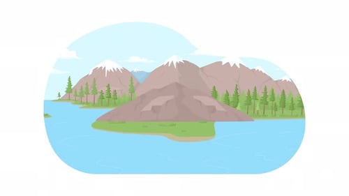 Animated Mountain Islands