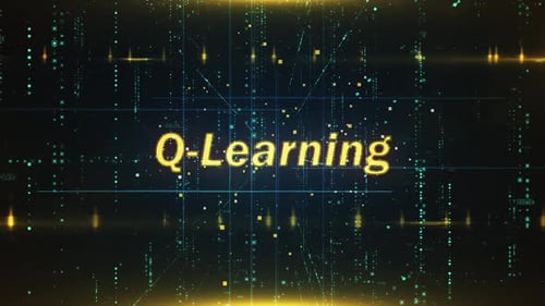 Q Learning Word On Technology Background