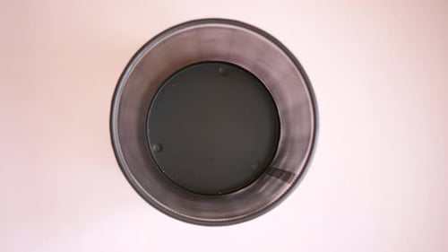 Crumpled Paper Ball in a Bin Top View