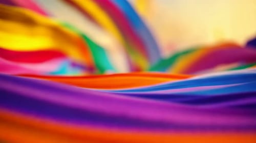 Vibrant Fluid Abstract Rainbow Waves Background Animation