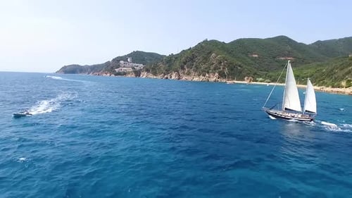 sailing the boat
