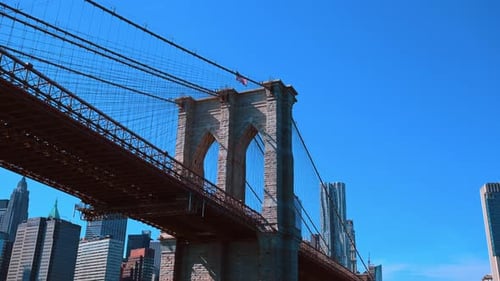 Watching the stunning Brooklyn Bridge from the riverscape.