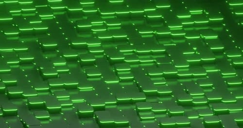 Green Light Tiles Move Randomly In A Loop