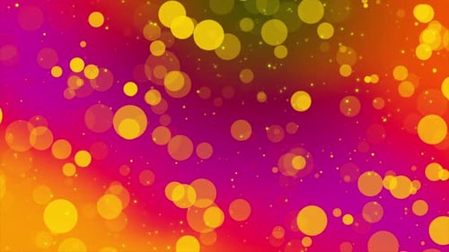 Fondo de luces bokeh degradadas de colores con círculos brillantes, bucle de movimiento abstracto