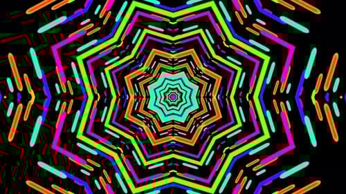 Mandala Vj Loop Flower Animation Abstract Party Celebration Bg, Glowing Color Changing Party Vj Loop