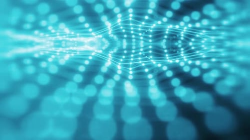 Futuristic Abstract Data Network Loop Background