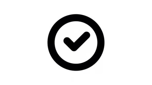 Flat Design Checkmark Confirmation Icon Animation