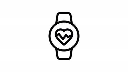smartwatch line icon animation