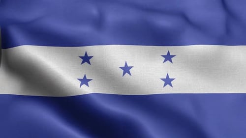 Honduras National Flag Waving Seamless Loop