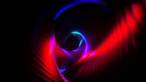 Red To Cyan Hypnotic Background Loop Animation In 1080Hd