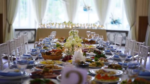 Wedding Reception Table Set for Celebration