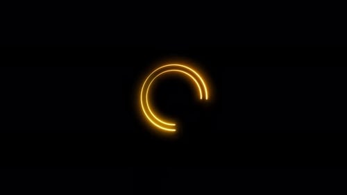 gelbe Neonkreis-Animation