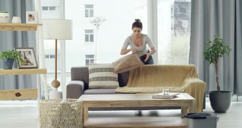 She like her living room neat and tidy