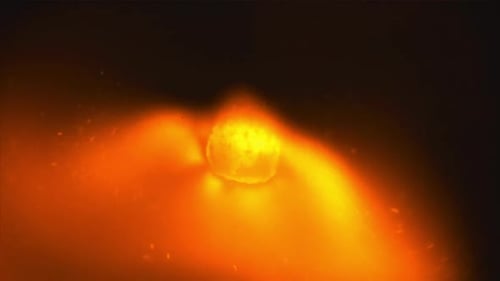 Super Slow Motion Brightly Glows Flame Fire Filmed on a Highspeed Camera at 1000 Fps