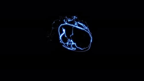 Dynamic Blue Electric Energy Reveal Transition Effect