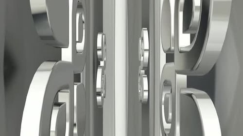 Abstract Chrome Geometric Pattern Transition Background