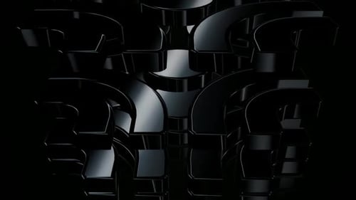 Dynamic Black Glossy Geometric Shapes Abstract Loop Background