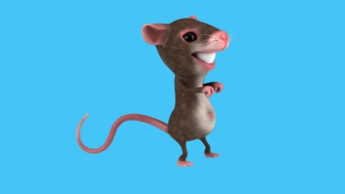 Fun 3D cartoon mouse dancing (with alpha channel included)