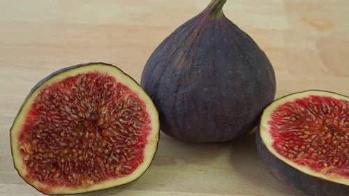 Fresh Figs on Wooden Surface