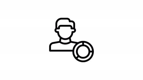 user profile line icon animation