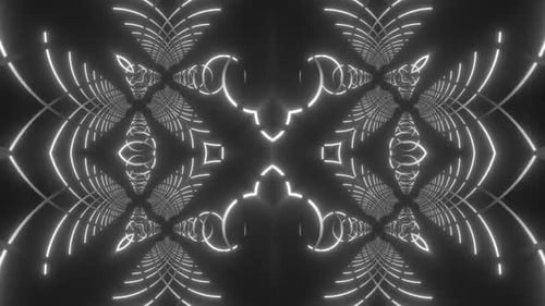 Dynamic glowing tunnel journey, futuristic abstract motion background