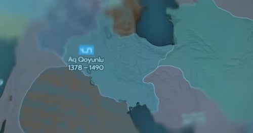 Animated map showing territorial changes in Middle East