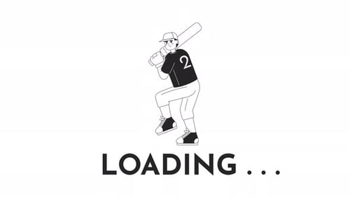 Animated Baseball Player Loading Screen Animation