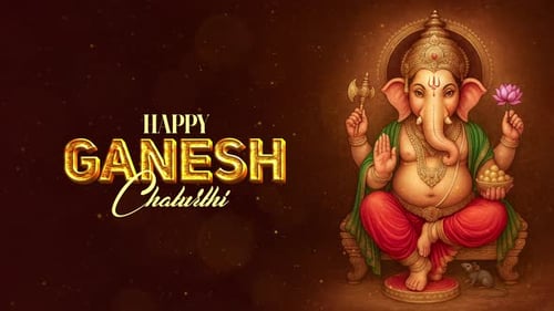 Fröhliche Ganesh Chaturthi-Animation