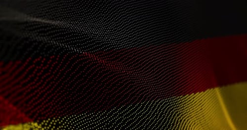 Drapeau allemand agitant un bruit de glitch