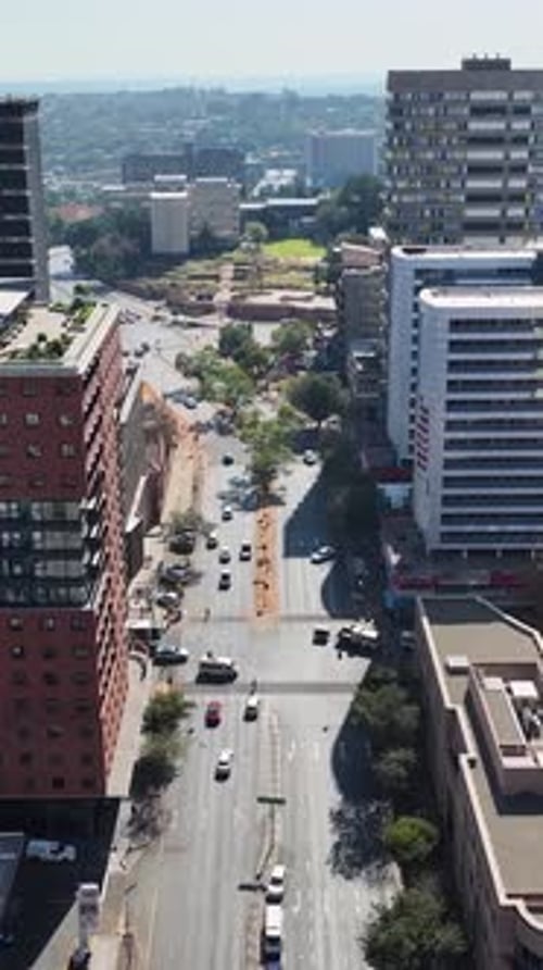 Johannesburg Skyline At Johannesburg In Gauteng South Africa.
