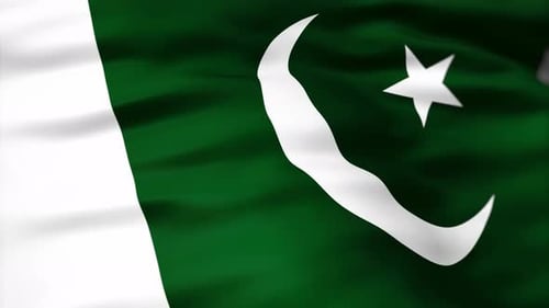 Realistic Pakistan Flag Waving Loop Background
