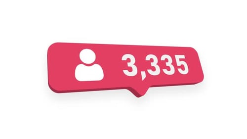 Profile Counter Counting People Count Modern Pink Icon Isolated on White Background