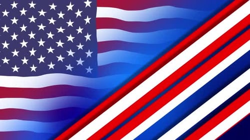 Dynamic Patriotic American Flag and Stripes Animated Background