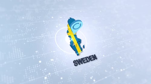 Sweden Map With Marker