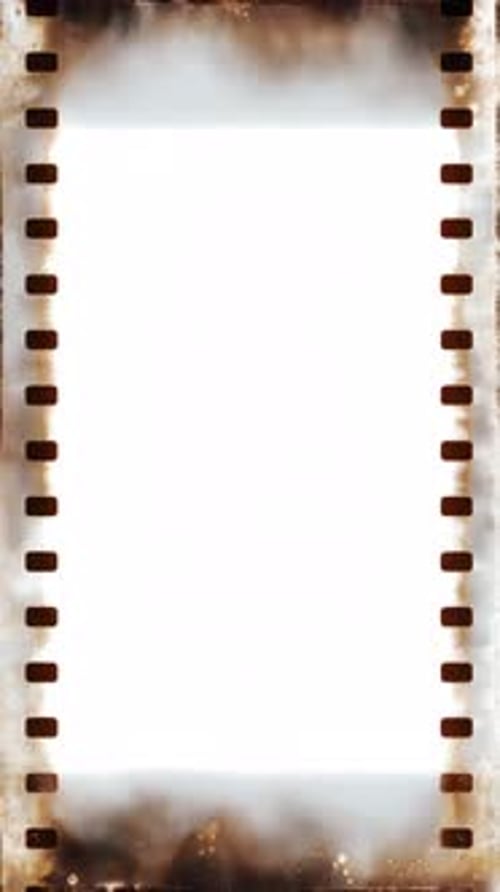 Damaged Celluloid Film Leader Texture Animation