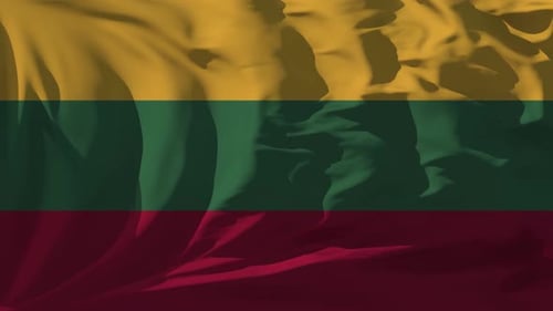 Rundfahrt mit litauischer Flagge