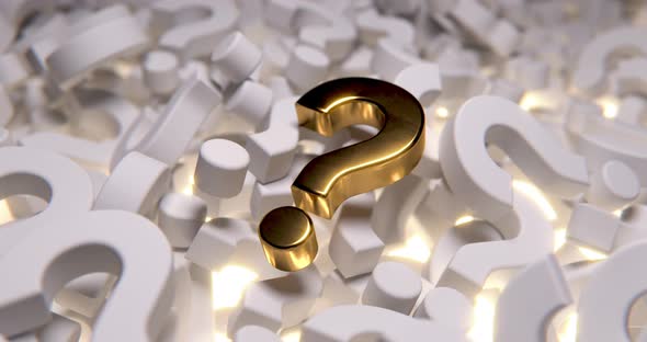 Golden Question Mark Concept 3D Animation, Backgrounds Motion Graphics ...