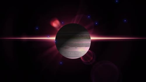 Raum mit Jupiter-Planetenrotation