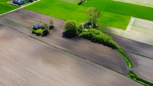 Hof und Feld, Luftbild