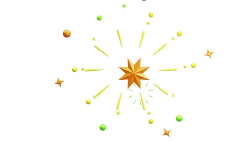 3d Animation New Year Celebration Festive Starburst Success Abstract