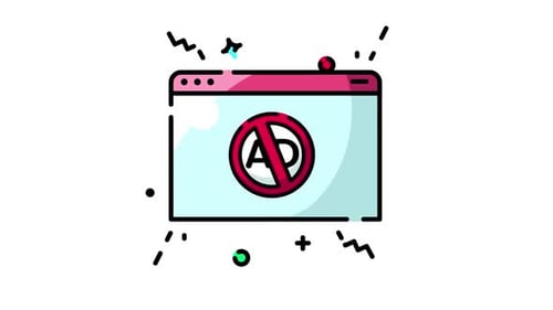Animated Ad Blocker Browser Window Icon Animation