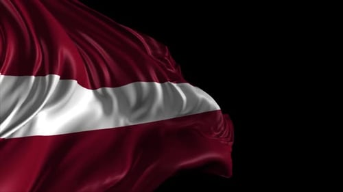 Realistic Waving Latvia Flag Animation for National Identity Projects
